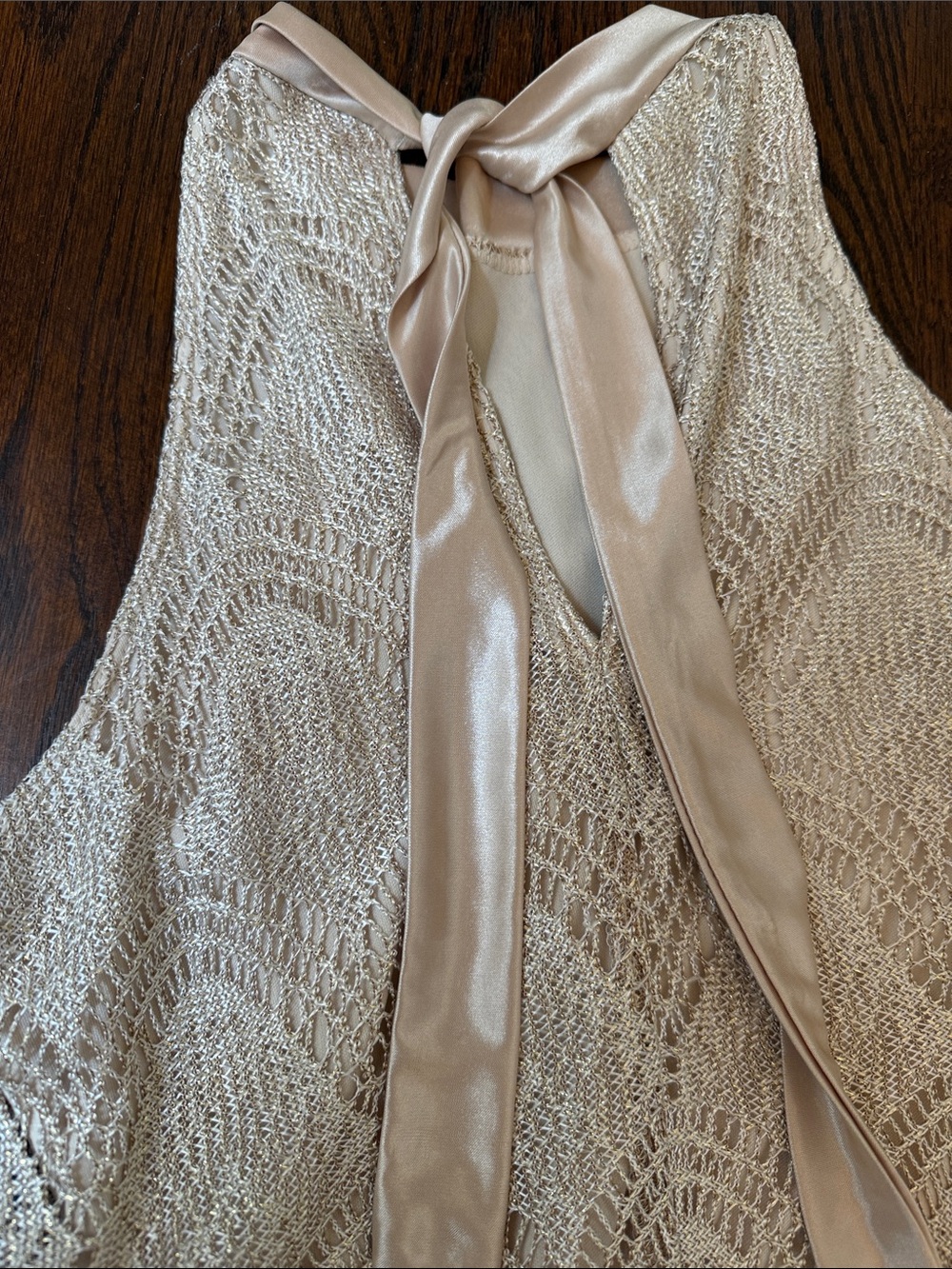 Ruby Rox Halter Lace Mini Dress in Beige - Picture 6 of 8